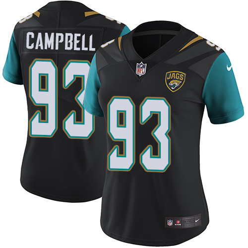 Nike Jaguars #93 Calais Campbell Black Alternate Women's Stitched NFL Vapor Untouchable Limited Jers