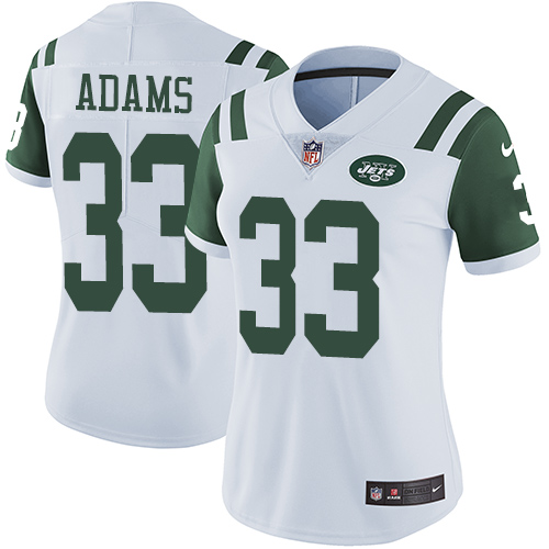 Nike Jets #33 Jamal Adams White Women's Stitched NFL Vapor Untouchable Limited Jersey