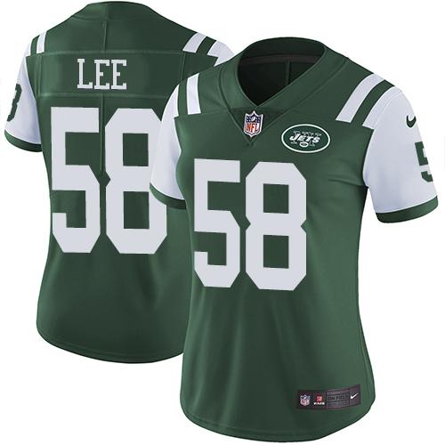 Nike Jets #50 Darron Lee Green Team Color Women's Stitched NFL Vapor Untouchable Limited Jersey - Click Image to Close