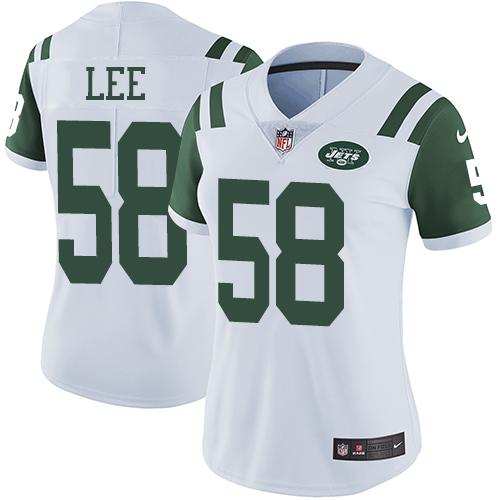Nike Jets #50 Darron Lee White Women's Stitched NFL Vapor Untouchable Limited Jersey
