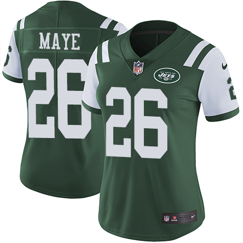 Nike Jets #26 Marcus Maye Green Team Color Women's Stitched NFL Vapor Untouchable Limited Jersey