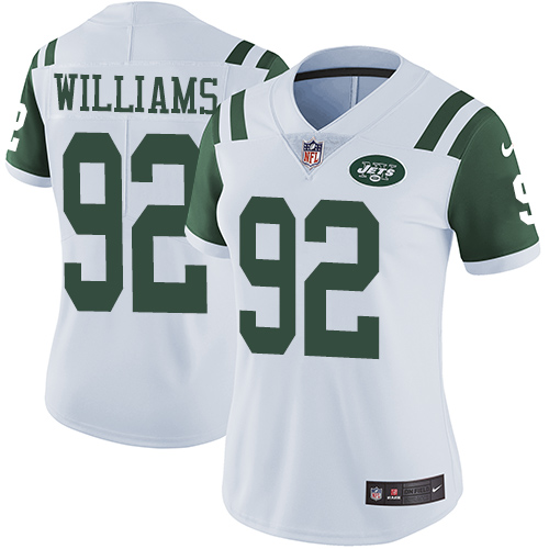 Nike Jets #92 Leonard Williams White Women's Stitched NFL Vapor Untouchable Limited Jersey