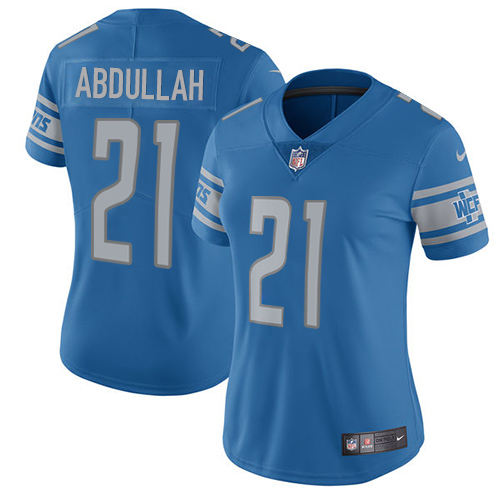 Nike Lions #21 Ameer Abdullah Light Blue Team Color Women's Stitched NFL Vapor Untouchable Limited J