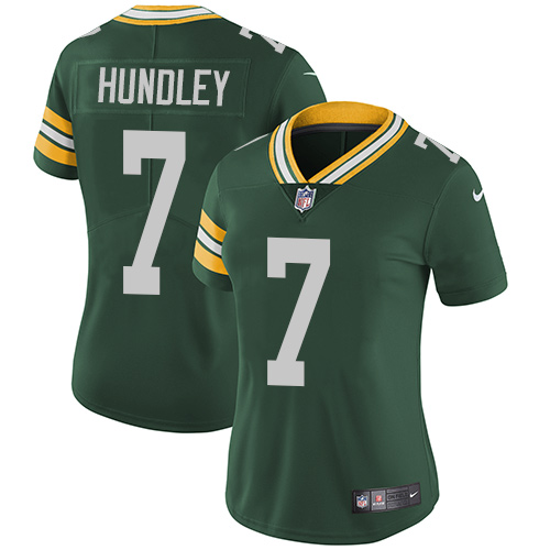 Nike Packers #7 Brett Hundley Green Team Color Women's Stitched NFL Vapor Untouchable Limited Jersey