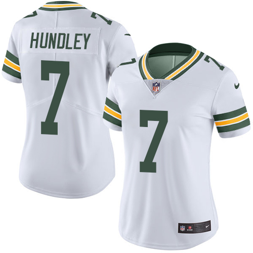 Nike Packers #7 Brett Hundley White Women's Stitched NFL Vapor Untouchable Limited Jersey - Click Image to Close
