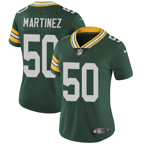 Nike Packers #50 Blake Martinez Green Team Color Women's Stitched NFL Vapor Untouchable Limited Jers - Click Image to Close