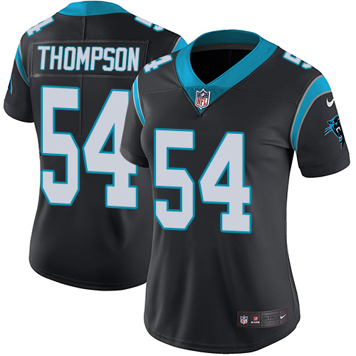 Nike Panthers #54 Shaq Thompson Black Team Color Women's Stitched NFL Vapor Untouchable Limited Jers