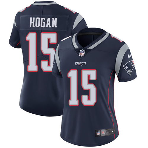 Nike Patriots #15 Chris Hogan Navy Blue Team Color Women's Stitched NFL Vapor Untouchable Limited Je