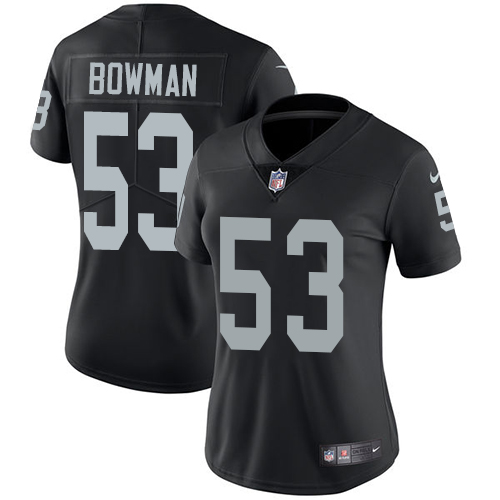 Nike Raiders #53 NaVorro Bowman Black Team Color Women's Stitched NFL Vapor Untouchable Limited Jers