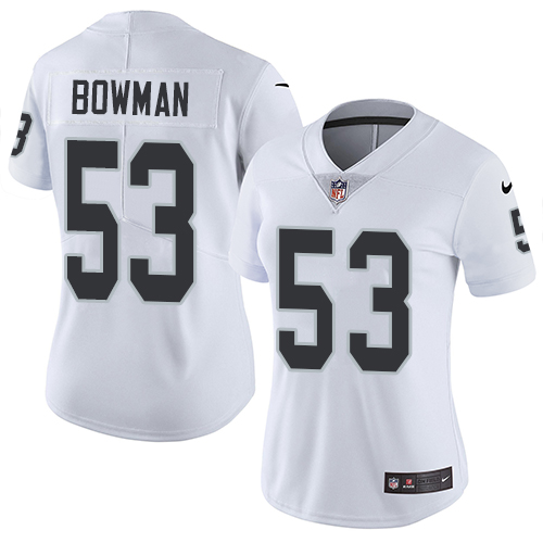 Nike Raiders #53 NaVorro Bowman White Women's Stitched NFL Vapor Untouchable Limited Jersey