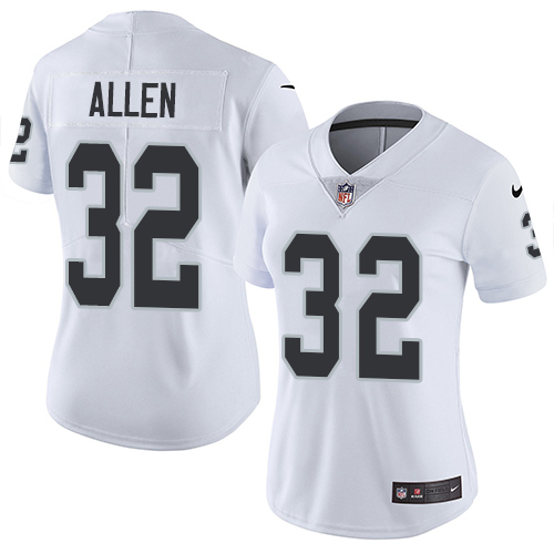 Nike Raiders #32 Marcus Allen White Women's Stitched NFL Vapor Untouchable Limited Jersey - Click Image to Close