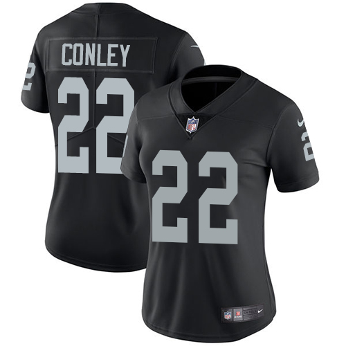 Nike Raiders #22 Gareon Conley Black Team Color Women's Stitched NFL Vapor Untouchable Limited Jerse
