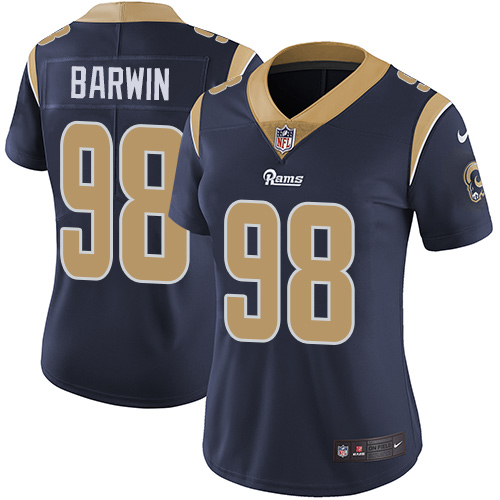 Nike Rams #98 Connor Barwin Navy Blue Team Color Women's Stitched NFL Vapor Untouchable Limited Jers
