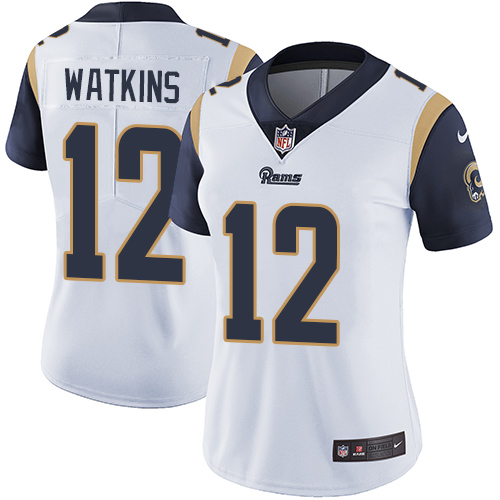 Nike Rams #12 Sammy Watkins White Women's Stitched NFL Vapor Untouchable Limited Jersey - Click Image to Close