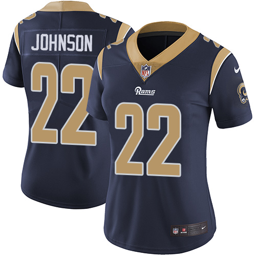 Nike Rams #22 Trumaine Johnson Navy Blue Team Color Women's Stitched NFL Vapor Untouchable Limited J