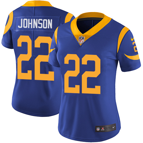 Nike Rams #22 Trumaine Johnson Royal Blue Alternate Women's Stitched NFL Vapor Untouchable Limited J