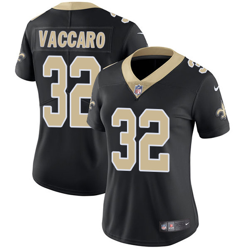 Nike Saints #32 Kenny Vaccaro Black Team Color Women's Stitched NFL Vapor Untouchable Limited Jersey