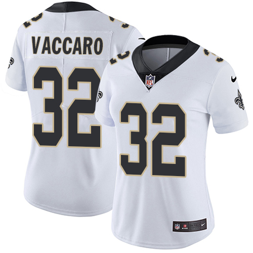 Nike Saints #32 Kenny Vaccaro White Women's Stitched NFL Vapor Untouchable Limited Jersey - Click Image to Close