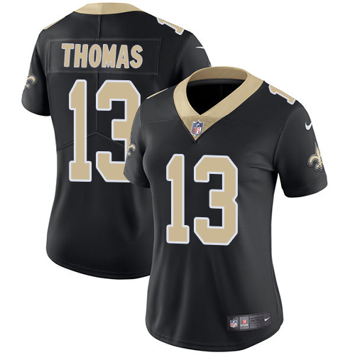 Nike Saints #13 Michael Thomas Black Team Color Women's Stitched NFL Vapor Untouchable Limited Jerse