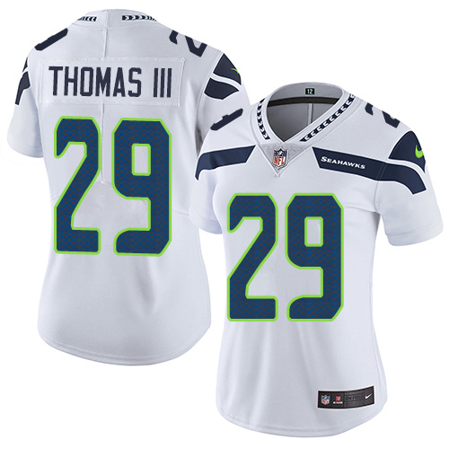 Nike Seahawks #29 Earl Thomas III White Women's Stitched NFL Vapor Untouchable Limited Jersey