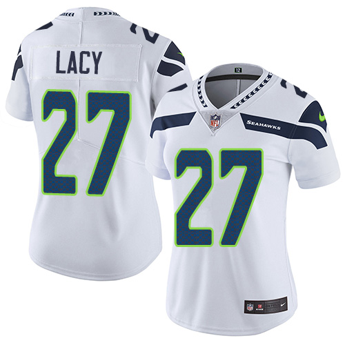 Nike Seahawks #27 Eddie Lacy White Women's Stitched NFL Vapor Untouchable Limited Jersey