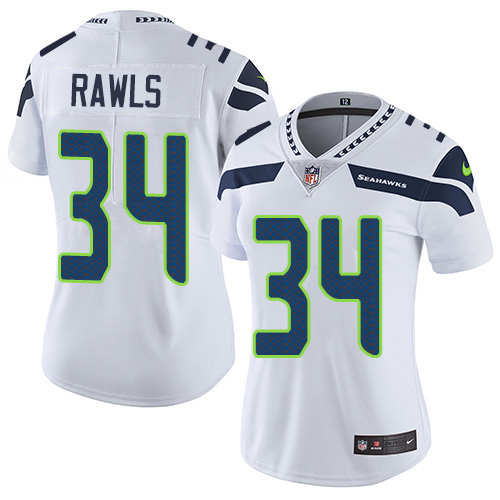Nike Seahawks #34 Thomas Rawls White Women's Stitched NFL Vapor Untouchable Limited Jersey