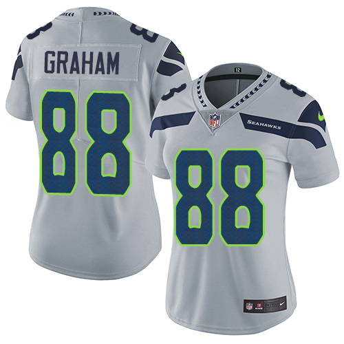 Nike Seahawks #88 Jimmy Graham Grey Alternate Women's Stitched NFL Vapor Untouchable Limited Jersey