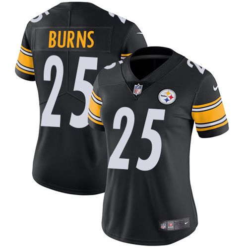 Nike Steelers #25 Artie Burns Black Team Color Women's Stitched NFL Vapor Untouchable Limited Jersey
