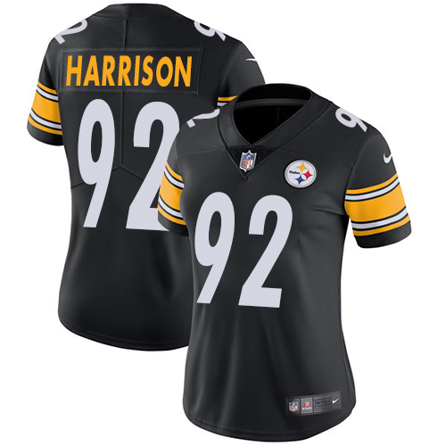 Nike Steelers #92 James Harrison Black Team Color Women's Stitched NFL Vapor Untouchable Limited Jer