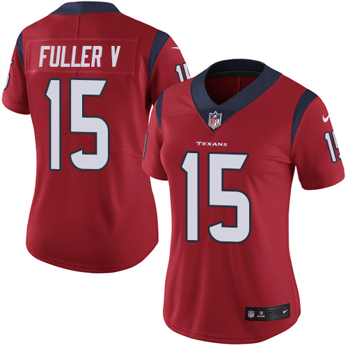 Nike Texans #15 Will Fuller V Red Alternate Women's Stitched NFL Vapor Untouchable Limited Jersey - Click Image to Close