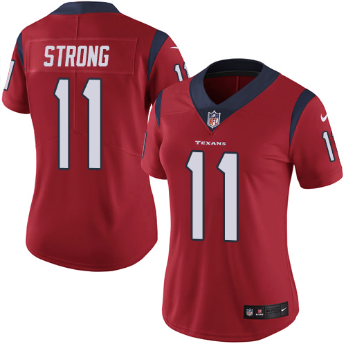 Nike Texans #11 Jaelen Strong Red Alternate Women's Stitched NFL Vapor Untouchable Limited Jersey