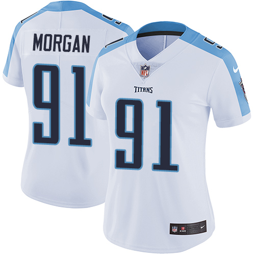 Nike Titans #91 Derrick Morgan White Women's Stitched NFL Vapor Untouchable Limited Jersey