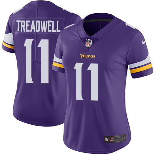 Nike Vikings #11 Laquon Treadwell Purple Team Color Women's Stitched NFL Vapor Untouchable Limited J