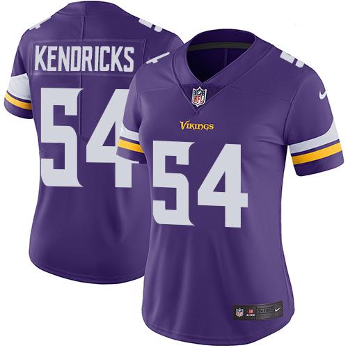 Nike Vikings #54 Eric Kendricks Purple Team Color Women's Stitched NFL Vapor Untouchable Limited Jer