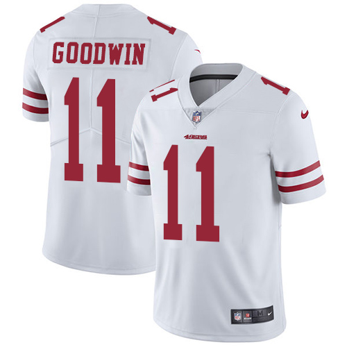 Nike 49ers #11 Marquise Goodwin White Youth Stitched NFL Vapor Untouchable Limited Jersey - Click Image to Close