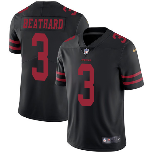 Nike 49ers #3 C.J. Beathard Black Alternate Youth Stitched NFL Vapor Untouchable Limited Jersey - Click Image to Close