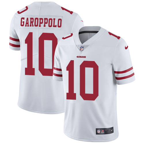 Nike 49ers #10 Jimmy Garoppolo White Youth Stitched NFL Vapor Untouchable Limited Jersey - Click Image to Close