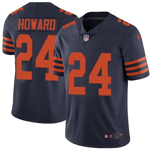 Nike Bears #24 Jordan Howard Navy Blue Alternate Youth Stitched NFL Vapor Untouchable Limited Jersey - Click Image to Close