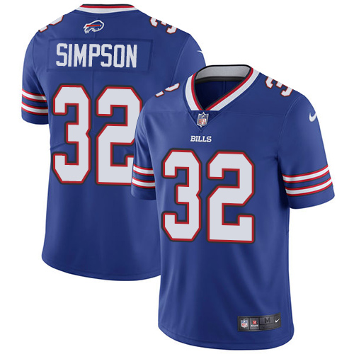 Nike Bills #32 O. J. Simpson Royal Blue Team Color Youth Stitched NFL Vapor Untouchable Limited Jers