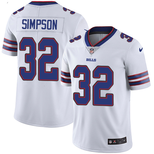 Nike Bills #32 O. J. Simpson White Youth Stitched NFL Vapor Untouchable Limited Jersey - Click Image to Close