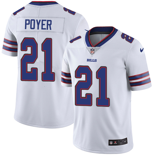 Nike Bills #21 Jordan Poyer White Youth Stitched NFL Vapor Untouchable Limited Jersey - Click Image to Close