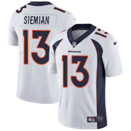 Nike Broncos #13 Trevor Siemian White Youth Stitched NFL Vapor Untouchable Limited Jersey - Click Image to Close