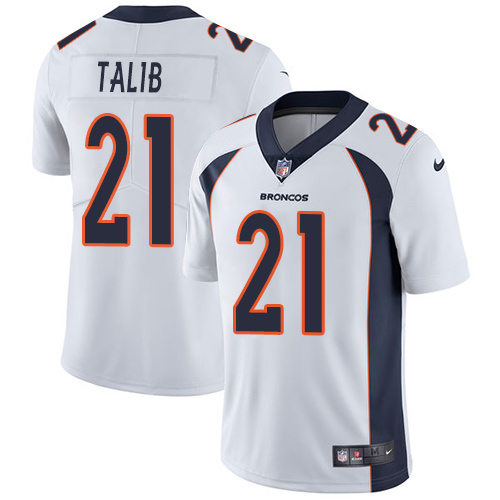 Nike Broncos #21 Aqib Talib White Youth Stitched NFL Vapor Untouchable Limited Jersey - Click Image to Close