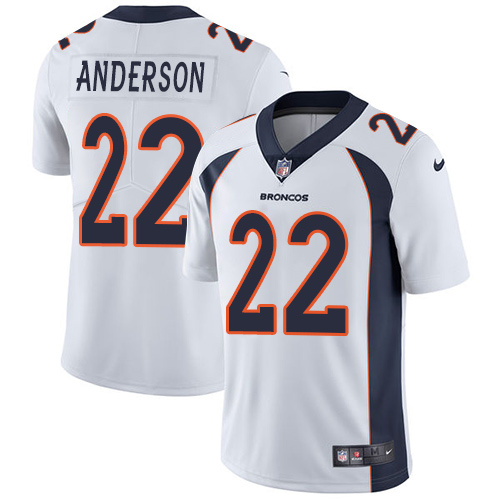 Nike Broncos #22 C.J. Anderson White Youth Stitched NFL Vapor Untouchable Limited Jersey - Click Image to Close