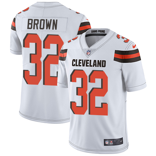 Nike Browns #32 Jim Brown White Youth Stitched NFL Vapor Untouchable Limited Jersey