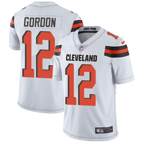 Nike Browns #12 Josh Gordon White Youth Stitched NFL Vapor Untouchable Limited Jersey - Click Image to Close