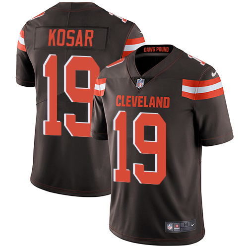Nike Browns #19 Bernie Kosar Brown Team Color Youth Stitched NFL Vapor Untouchable Limited Jersey - Click Image to Close