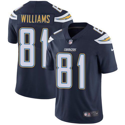 Nike Chargers #81 Mike Williams Navy Blue Team Color Youth Stitched NFL Vapor Untouchable Limited Je
