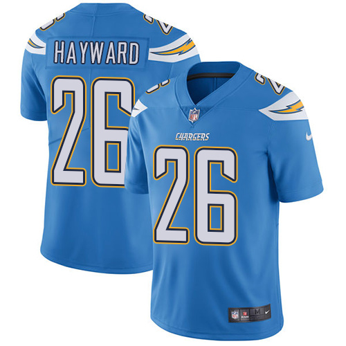 Nike Chargers #26 Casey Hayward Electric Blue Alternate Youth Stitched NFL Vapor Untouchable Limited