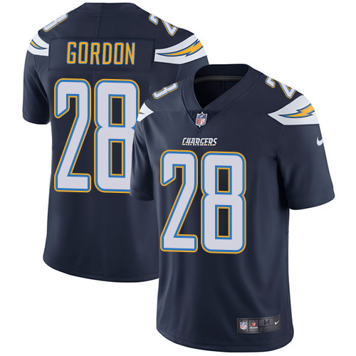 Nike Chargers #28 Melvin Gordon Navy Blue Team Color Youth Stitched NFL Vapor Untouchable Limited Je - Click Image to Close